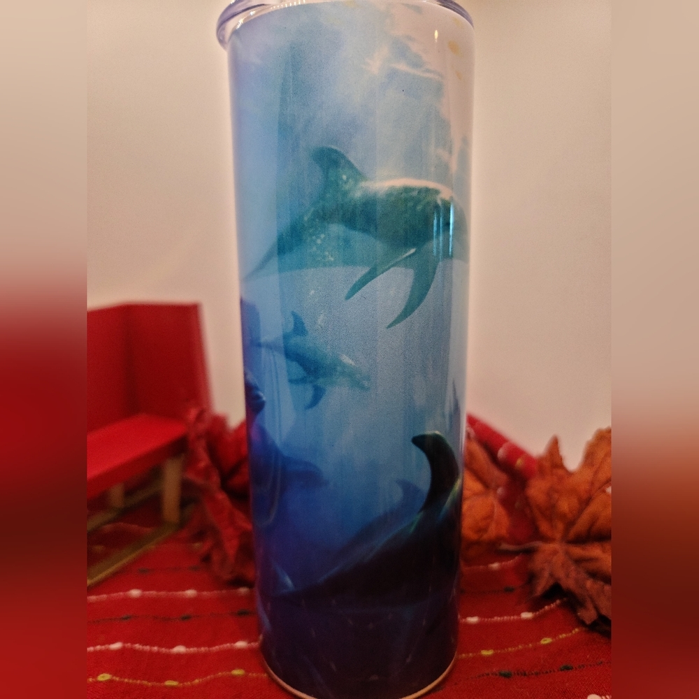 DOLPHIN Splender Tumbler - 20oz Stainless steel Skinny Cup with Lid